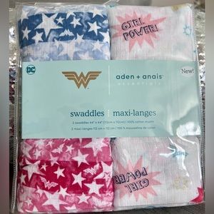 Brand New in Bag Aden + Anais Wonder Woman Swaddles!!
